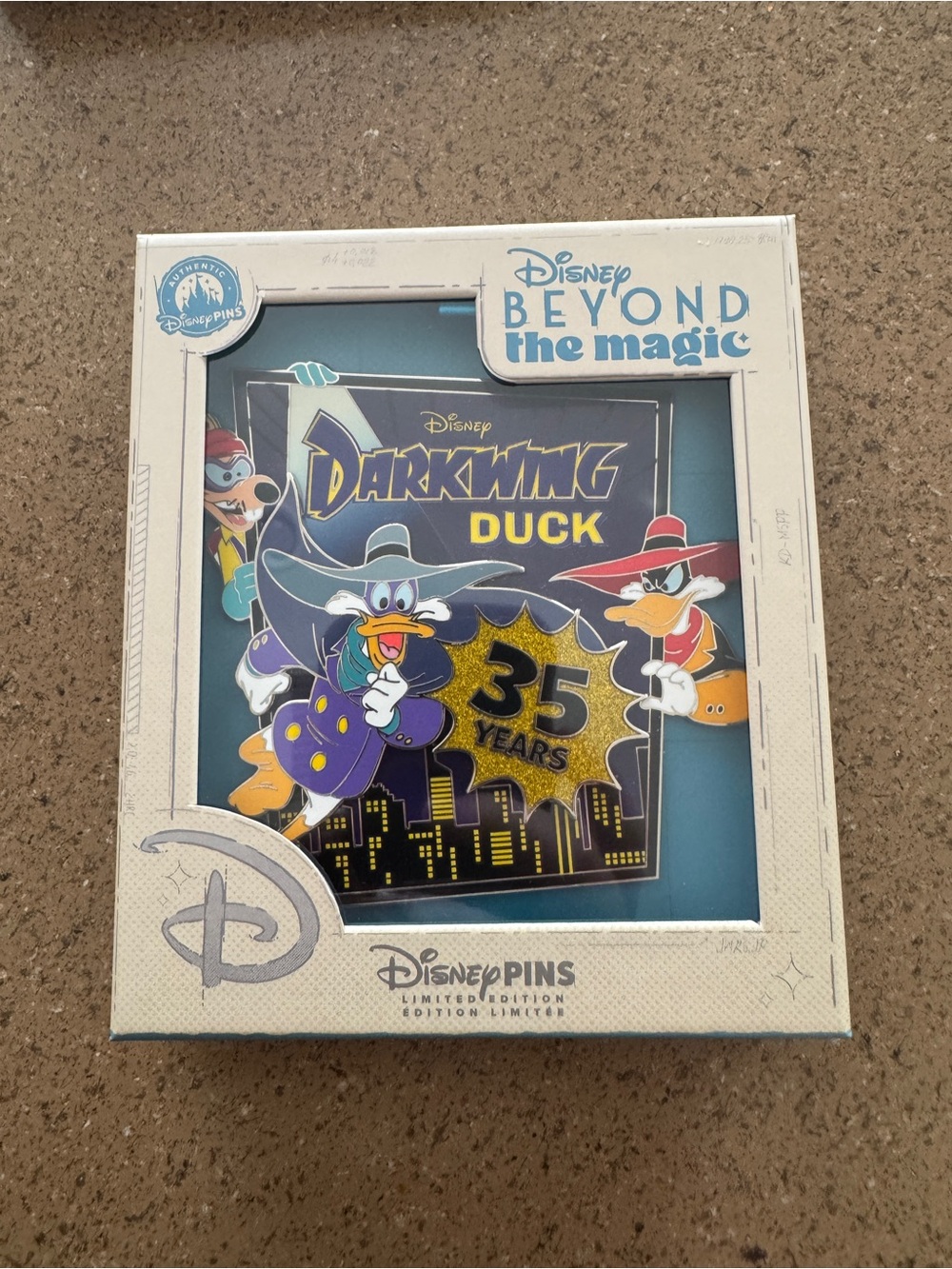 Disney D23 Beyond the Magic Jumbo Pin LE 800 - Darkwing Duck 35th Anniversary